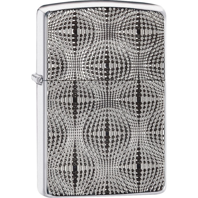 Zippo Armor 28835 — зажигалка-свеча, серебристый глянец